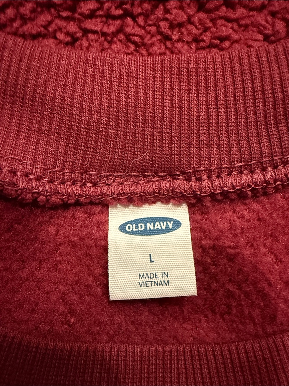 NWT Old Navy loose cozy Sherpa sweatshirt size large . - Picture 2 of 8